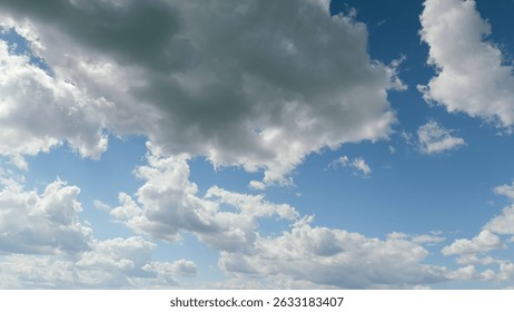 The Expansive Sky Displaying Fluffy Clouds An AweInspiring Wonder in Natures Beauty Time lapse.