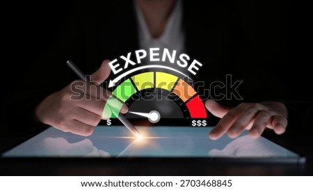 Expense control concept visualizing expense, cost, and spending with emphasis on budgeting, cost control, and financial planning Latch