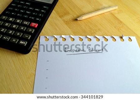 expense note paper on wood board stock photo edit now 344101829