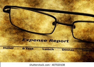 Expense Report Grunge Concept