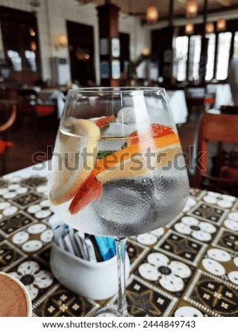 an expensive glass of infused water 