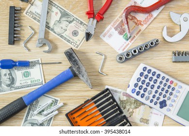 Expensive Home Repair, Dollar, Ruble, Money