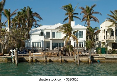 expensive house by the bay in Miami's key Biscayne Florida. Home to the rich and famous