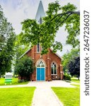 Experience the beauty and tradition of Mary of the Immaculate Conception Church in Alliston, a stunning red brick landmark since 1855