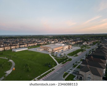 Experience the epitome of Vaughan real estate through mesmerizing drone footage. Nestled by Major Mackenzie  Jane St, close to Highway 400, this area boasts architectural elegance