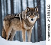 Experience the untamed beauty of wolf in this captivating photo. Perfect for nature lovers and advertisers alike