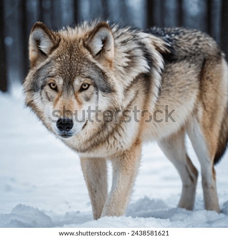Experience the untamed beauty of wolf in this captivating photo. Perfect for nature lovers and advertisers alike