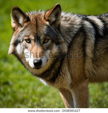 Experience the untamed beauty of wolf in this captivating photo. Perfect for nature lovers and advertisers alike