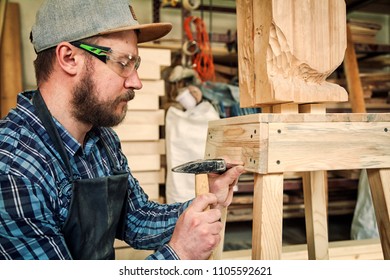 Experienced Carpenter Work Clothes Small Buiness Stock Photo 1105592621 ...