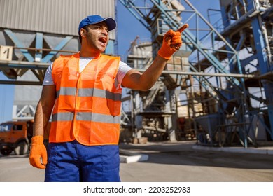 Experienced Worker On His Job At Construction Plant