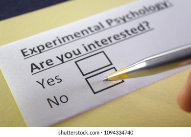 Experimental Psychology: Are You Interested? Yes Or No