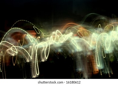 an experimental shot of rays of light