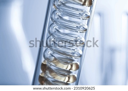 Experimental vessels for skincare raw materials - Test tube distillation