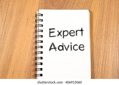 Expert Advice Text Concept Write On Notebook