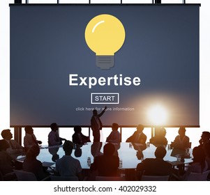 Expertise Light Bulb Icon Interface Concept
