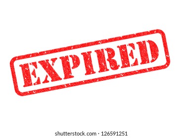 'EXPIRED' Red Stamp over a white background.