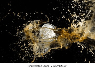 Exploding Beverage Can with Liquid Splash