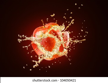 Exploding Juicy Apple