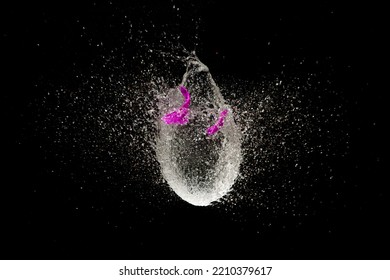 Exploding Water Balloon. High Speed Photography.