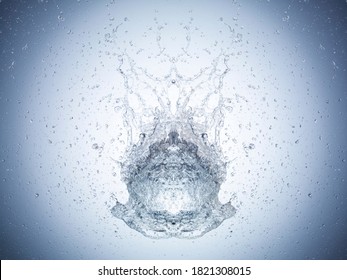 Exploding Water Balloon On White Background