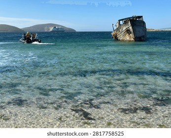 Exploration of a remote stranded ship