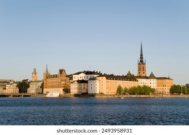 Explore the charming and vibrant city of Stockholm, Sweden, with this captivating photograph. Known for its stunning architecture, historic landmarks, and scenic waterfronts. - Powered by Shutterstock