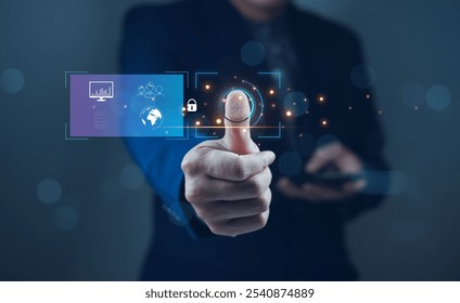 Explore how fingerprint technology can improve digital security measures by enabling secure access through biometric authentication and data encryption methods. - Powered by Shutterstock - Get 15% off with code: PIKWIZARD15