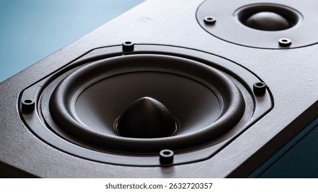Explore the intricate design of speaker components in a detailed close-up view.