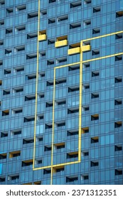 Explore the mesmerizing patterns and textures of city skyscraper facades, where architecture meets art in the urban jungle, perfect for capturing captivating cityscape details.