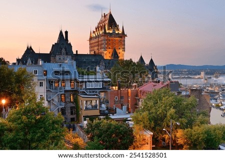 Explore the timeless charm of Quebec City, Canada, with this stunning cityscape photograph. Capturing the iconic Château Frontenac and cobblestone streets of Old Quebec