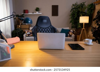 Explore a unique workfromhome setup featuring a vibrant and creative decor style that inspires