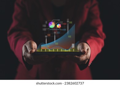 Explore the world of data analysis through AI technology on your smartphone. Get insights, statistics, and information at your fingertips with this digital display