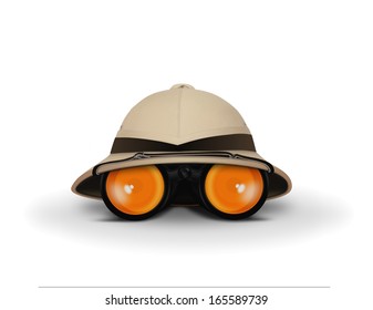 Explorer Hat And Binocular