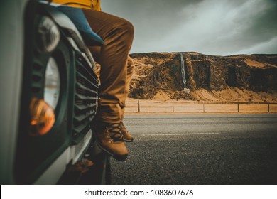 Explorer on the icelandic tour, traveling across iceland discovering natural destinations - Powered by Shutterstock