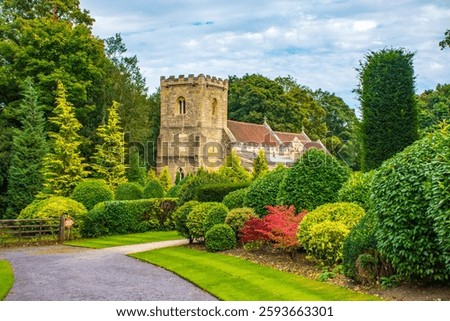 Exploring the grounds and gardens at Brodsworth Hall and Gardens near Doncaster, UK.	