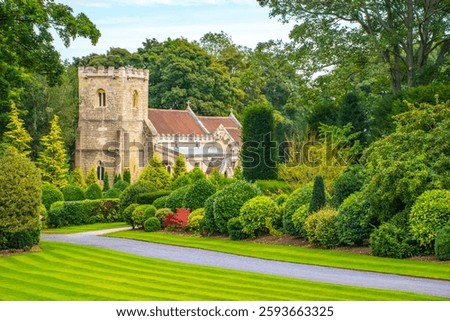 Exploring the grounds and gardens at Brodsworth Hall and Gardens near Doncaster, UK.	