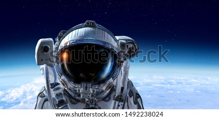 Exploring outer space. Mixed media