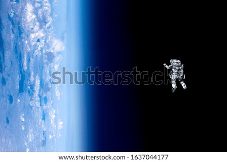 Exploring outer space. Mixed media
