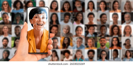 Exploring smartphone face recognition in a collage of portraits
