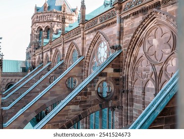 Exploring the stunning autumn architecture of Strasbourg, with intricate details and historic charm on a crisp day