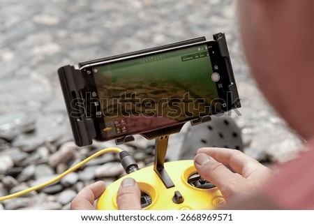 Exploring underwater river world using remote drone