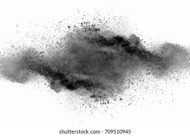 Explosion Black Powder On White Background Stock Photo 709510945 ...