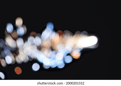 Explosion of circles of lights