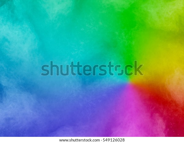 Explosion of colored powder on white background
,Freeze motion of color powder exploding/throwing color powder,
multicolored glitter
texture.