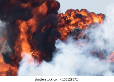 Explosion and fire 