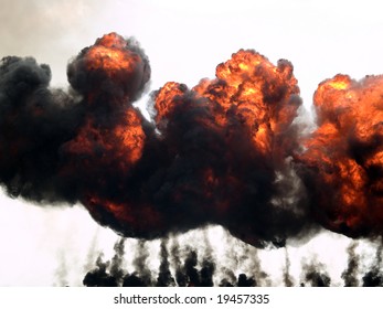 Explosion Fire Smoke Rising High On Stock Photo 19457335 | Shutterstock