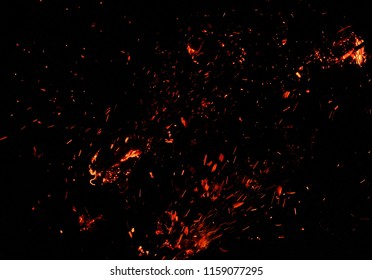 An Explosion Of A Fire's Dying Embers/Burning Cinders Texture/overlay.