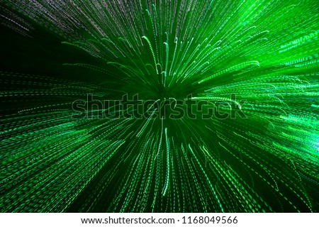 Explosion of Green Light Background