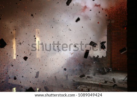 explosion inside the building