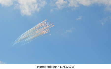 Explosion Of A Meteorite In The Daytime Sky.